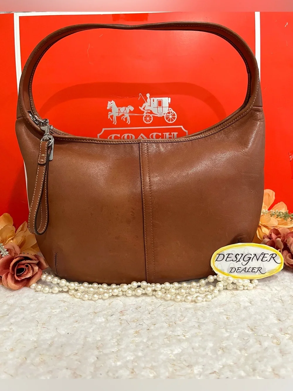 COACH Vintage Ergo British Tan Leather Hobo Shoulder Bag 9226 VGC! HTF! 💎💎